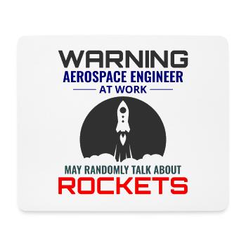 Luft- und Raumfahrtingenieur Raumfahrtraketenwissenschaftler - Mousepad (Querformat) - Weiß - Vorne