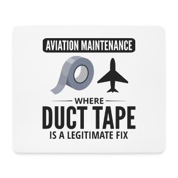 Ruban adhésif de maintenance aéronautique de mécanicien d’avion - Tapis de souris (format paysage) - blanc - Devant