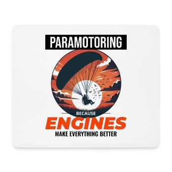 Pilote de paramoteur Paramoteur Parapente motorisé - Tapis de souris (format paysage) - blanc - Devant