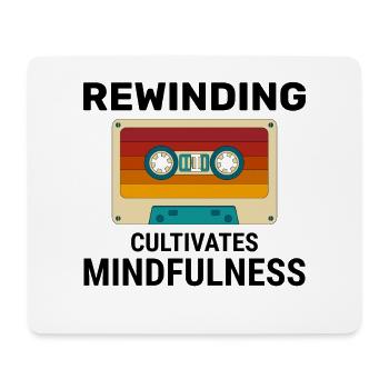 Cassette Tape Rewinding 80s Nostalgia Retro 1980s - Mouse Pad (horizontal) - white - Front