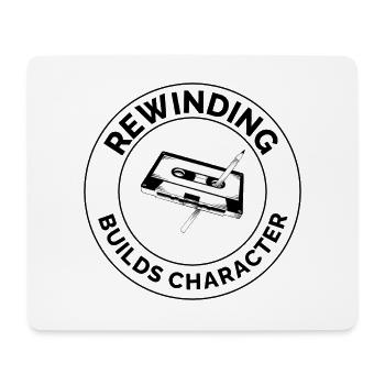 Cassette Tape Rewinding 80s Nostalgia Retro 1980s - Mouse Pad (horizontal) - white - Front