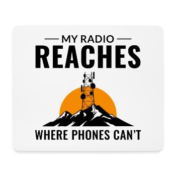 Opérateur radio amateur Fréquence des ondes radio - Tapis de souris (format paysage) - blanc - Devant