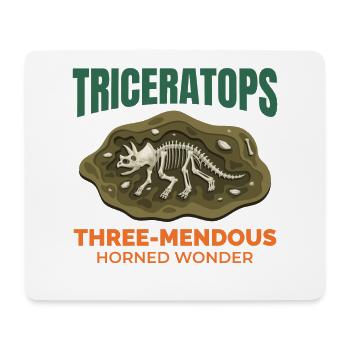 Triceratops Dinosaurier Dino Paläontologie Fossil - Mousepad (Querformat) - Weiß - Vorne