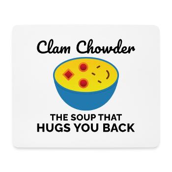 Clam Chowder Shellfish Hilarious Seafood Soup - Mouse Pad (horizontal) - white - Front