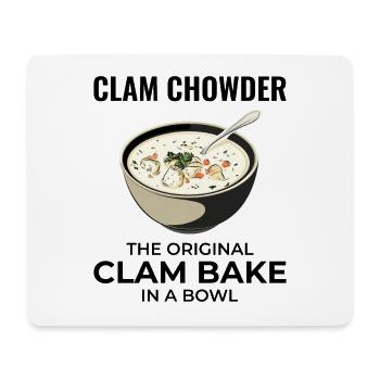 Clam Chowder Shellfish Hilarious Seafood Soup - Mouse Pad (horizontal) - white - Front