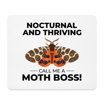 Moth Nocturnal Animal Insect Collector Entomology - Mouse Pad (horizontal) - white - Front