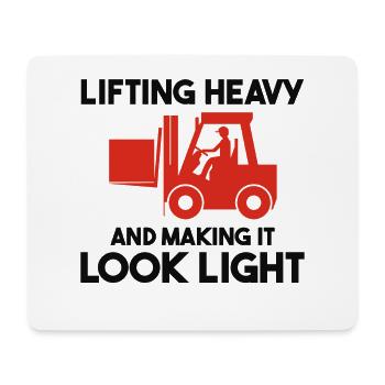 Forklift Operator Heavy Equipment Driver Funny - Mouse Pad (horizontal) - white - Front
