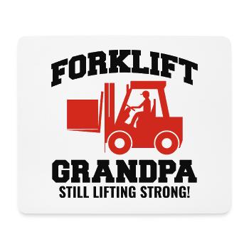 Forklift Operator Heavy Equipment Driver Grandpa - Mouse Pad (horizontal) - white - Front