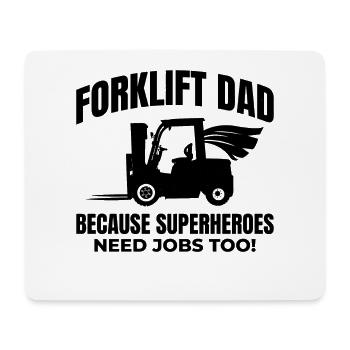 Forklift Dad Heavy Equipment Driver Funny - Mouse Pad (horizontal) - white - Front