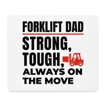 Forklift Operator Dad Heavy Equipment Driver Funny - Mouse Pad (horizontal) - white - Front