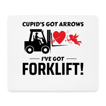 Forklift Operator Driver Valentine’s Day Funny - Mouse Pad (horizontal) - white - Front