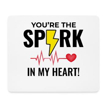 Electrician Valentine: Spark in My Heart - Mouse Pad (horizontal) - white - Front