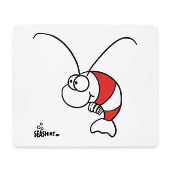 Garnele - Mousepad (Querformat) - Weiß - Vorne