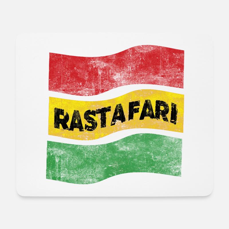Rastafari Fahne - Mousepad (Querformat) - Weiß