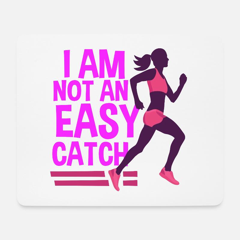 Not easy to catch! - Mousepad (Querformat) - Weiß