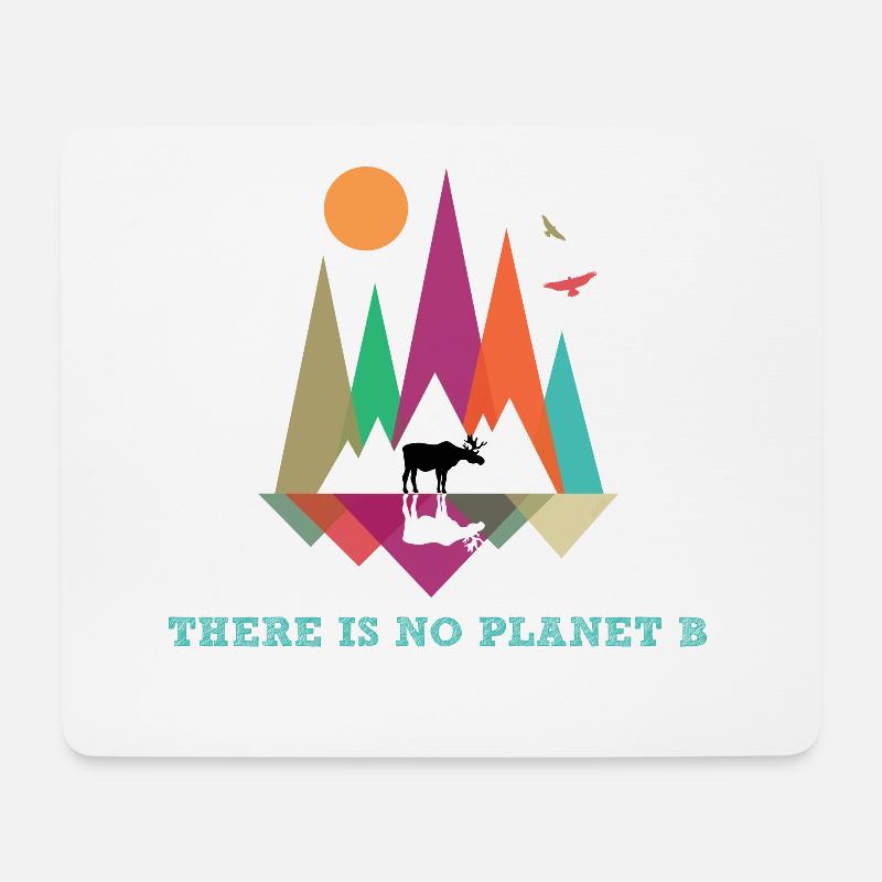 Fridays for Future - There is no Planet B - Mousepad (Querformat) - Weiß
