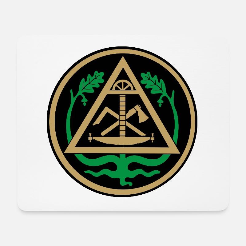 Zimmerer Zunftwappen - Mousepad (Querformat) - Weiß