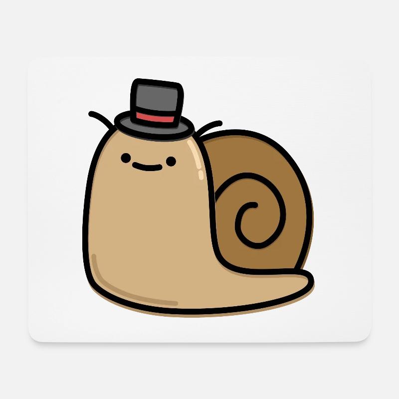 Cute Snail - Mouse Pad (horizontal) - white