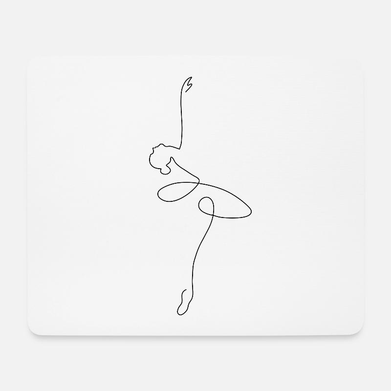 Ballett-Tänzerin - Mousepad (Querformat) - Weiß
