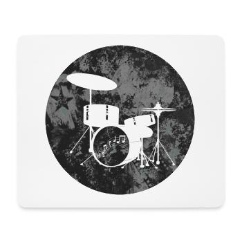 Schlagzeug - Mousepad (Querformat) - Weiß - Vorne