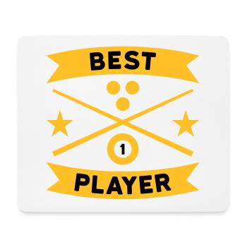 Best billiard player, Billardqueues, Billardkugeln - Mousepad (Querformat) - Weiß - Vorne