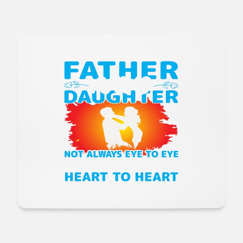 Vater und Tochter - Mousepad (Querformat) - Weiß