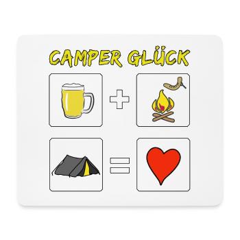 camper glück zelt - Mousepad (Querformat) - Weiß - Vorne