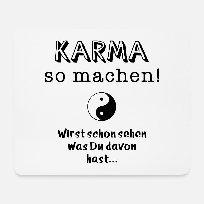 karma so machen - Mousepad (Querformat) - Weiß