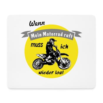 mein motorrad ruft - Mousepad (Querformat) - Weiß - Vorne