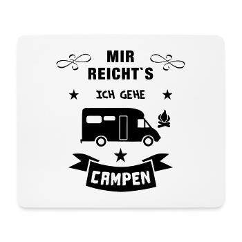 mir reichts camping wohnmobil - Mousepad (Querformat) - Weiß - Vorne