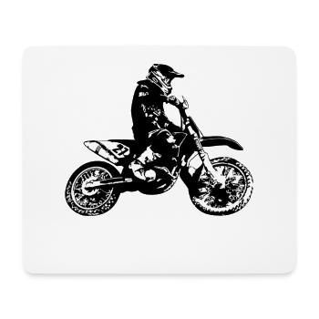 MX Motorcyclist - Mouse Pad (horizontal) - white - Front
