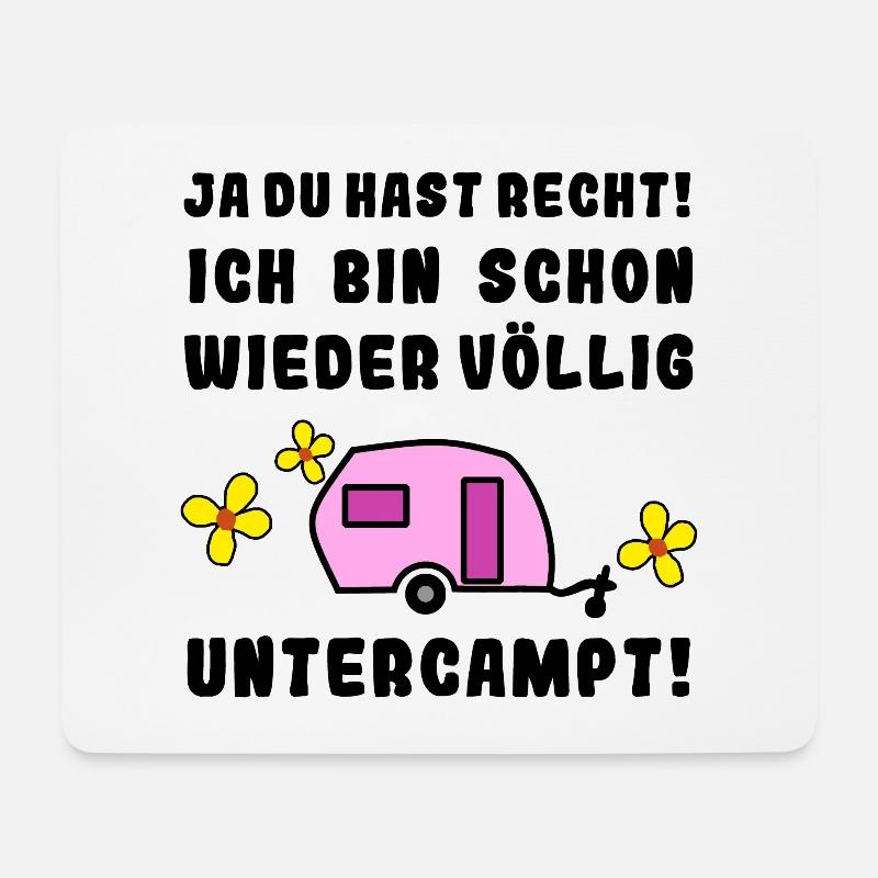 völlig untercampt wohnwagen - Mousepad (Querformat) - Weiß