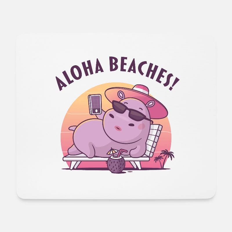 Aloha Beaches - Mouse Pad (horizontal) - white