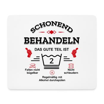 SCHONEND BEHANDELN 2 JAHRE GEBURTSTAG KIND - Mousepad (Querformat) - Weiß - Vorne