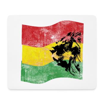 Reggae Löwe mit Flagge - Mousepad (Querformat) - Weiß - Vorne