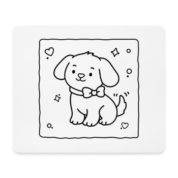 Süßer Babywelpe | Lulu Lotus - Mousepad (Querformat) - Weiß - Vorne