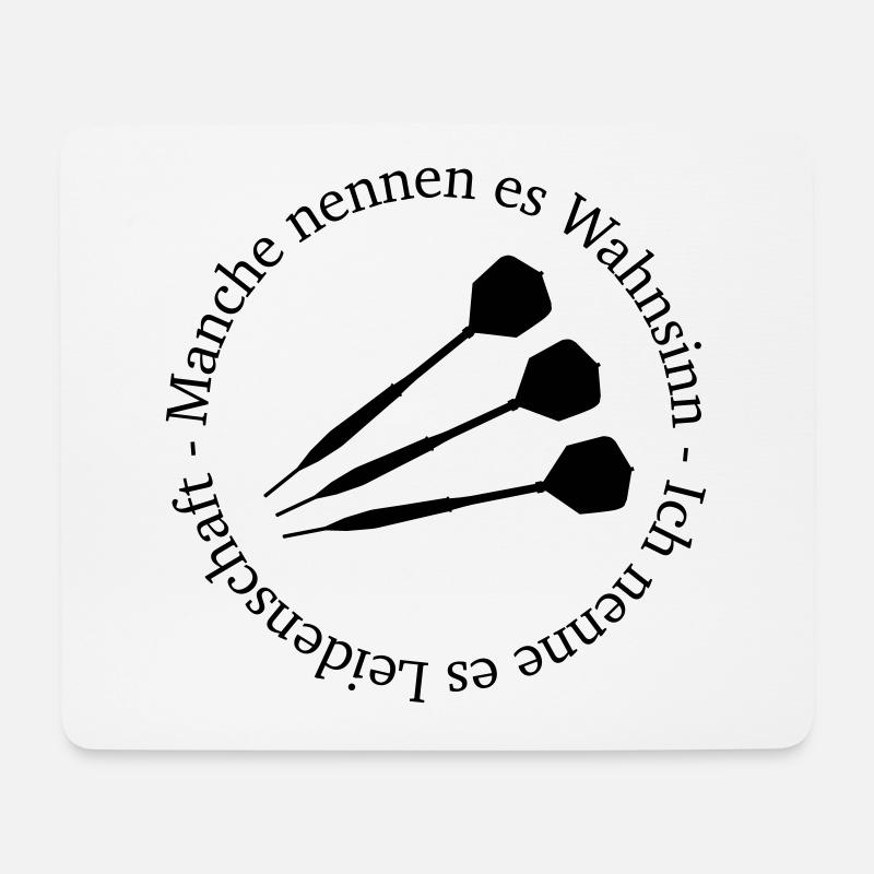 Dart Logo Leidenschaft - Mousepad (Querformat) - Weiß