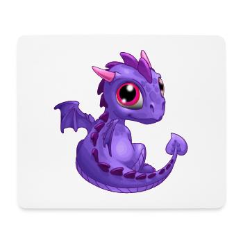 Baby Dragon Purple | Cute Purple Baby Dragon - Mouse Pad (horizontal) - white - Front