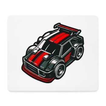 Modèle réduit de voiture jouet rouge et noir - Tapis de souris (format paysage) - blanc - Devant