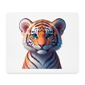 Bengal tiger baby - Mouse Pad (horizontal) - white - Front