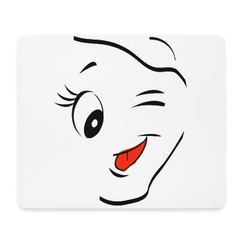 Wink smiley - Mouse Pad (horizontal) - white - Front