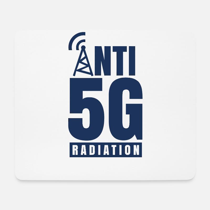 Anti 5G Strahlung - Mousepad (Querformat) - Weiß