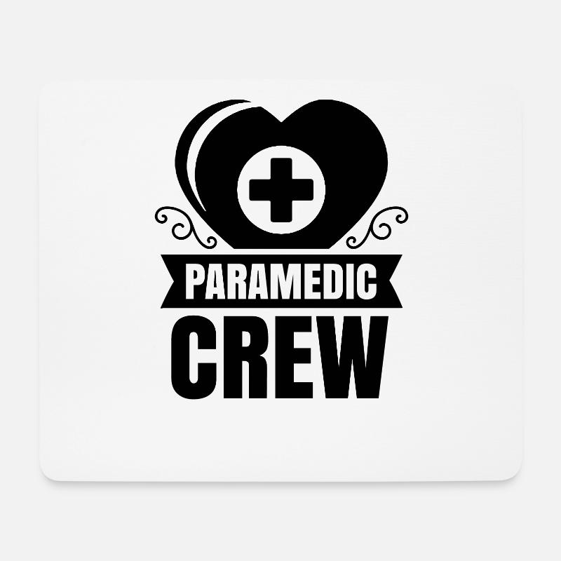 Sanitäter Mannschaft Rettungsdienst Krankenwagen - Mousepad (Querformat) - Weiß