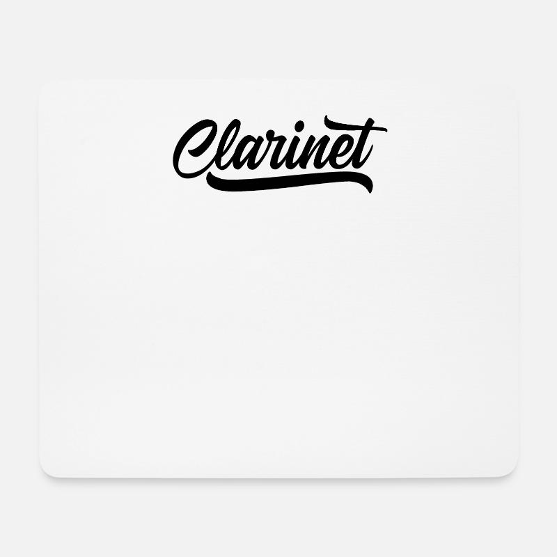 Klarinette Klarinettist Klarinetten Instrument - Mousepad (Querformat) - Weiß