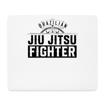 Entraîneur de combat de Jiu Jitsu brésilien Jiujitsu BJJ - Tapis de souris (format paysage) - blanc - Devant