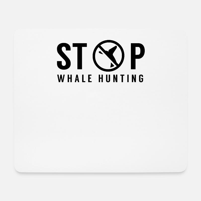 Stoppt Waljagd Walfang Wal Rettet Die Wale Retten - Mousepad (Querformat) - Weiß