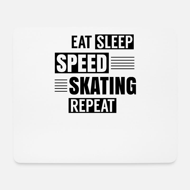 Speed Skating Speed Skater Inline Skaten - Mousepad (Querformat) - Weiß