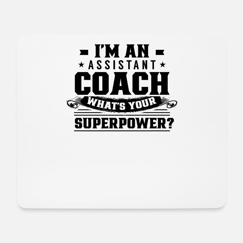 Ich bin ein Assistenztrainer Job Trainerassistent - Mousepad (Querformat) - Weiß