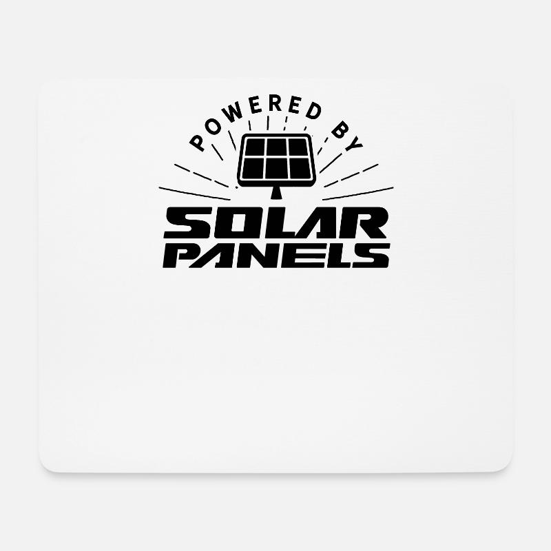 Powered by solar energy solar solar power - Mouse Pad (horizontal) - white