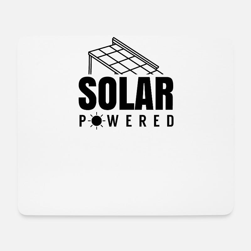 Solar betrieben Sonne Solarkraft Solarenergie - Mousepad (Querformat) - Weiß